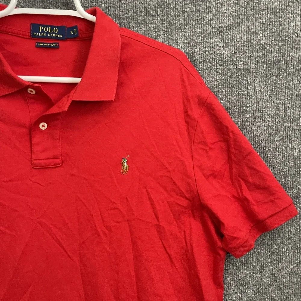 Polo Ralph Lauren Polo Shirt Mens Sz XL Pima Soft Golf Short Sleeve Red